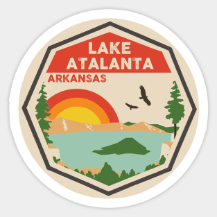 Lake Atalanta Arkansas Colorful Scene Sticker